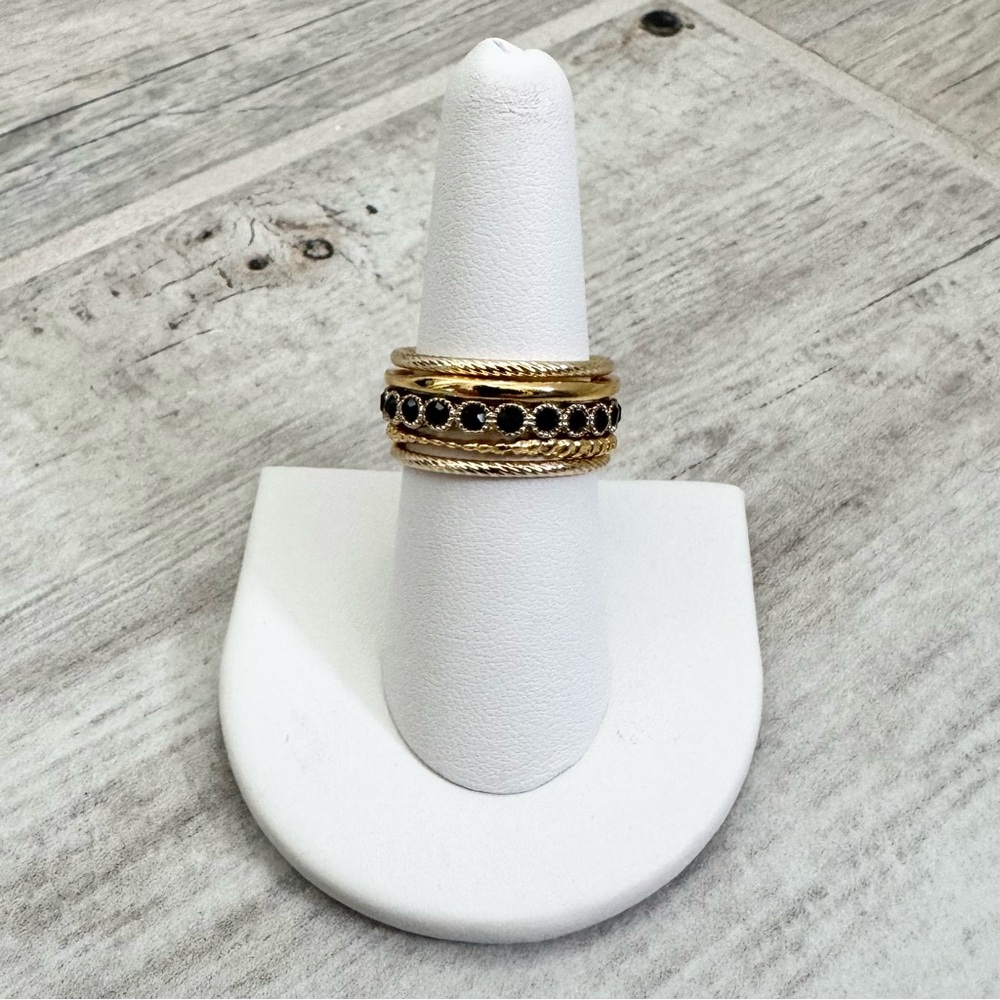 Gold Stackable Rings - Picture 2 of 6